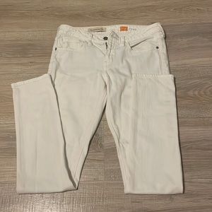 Pilcro and the letterpress White Low Rise Skinny Jeans